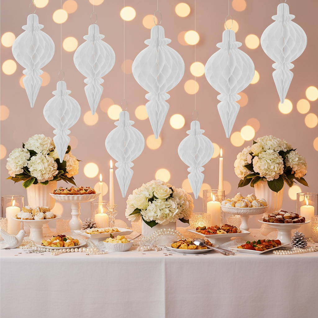 Pampille blanche buffet festif