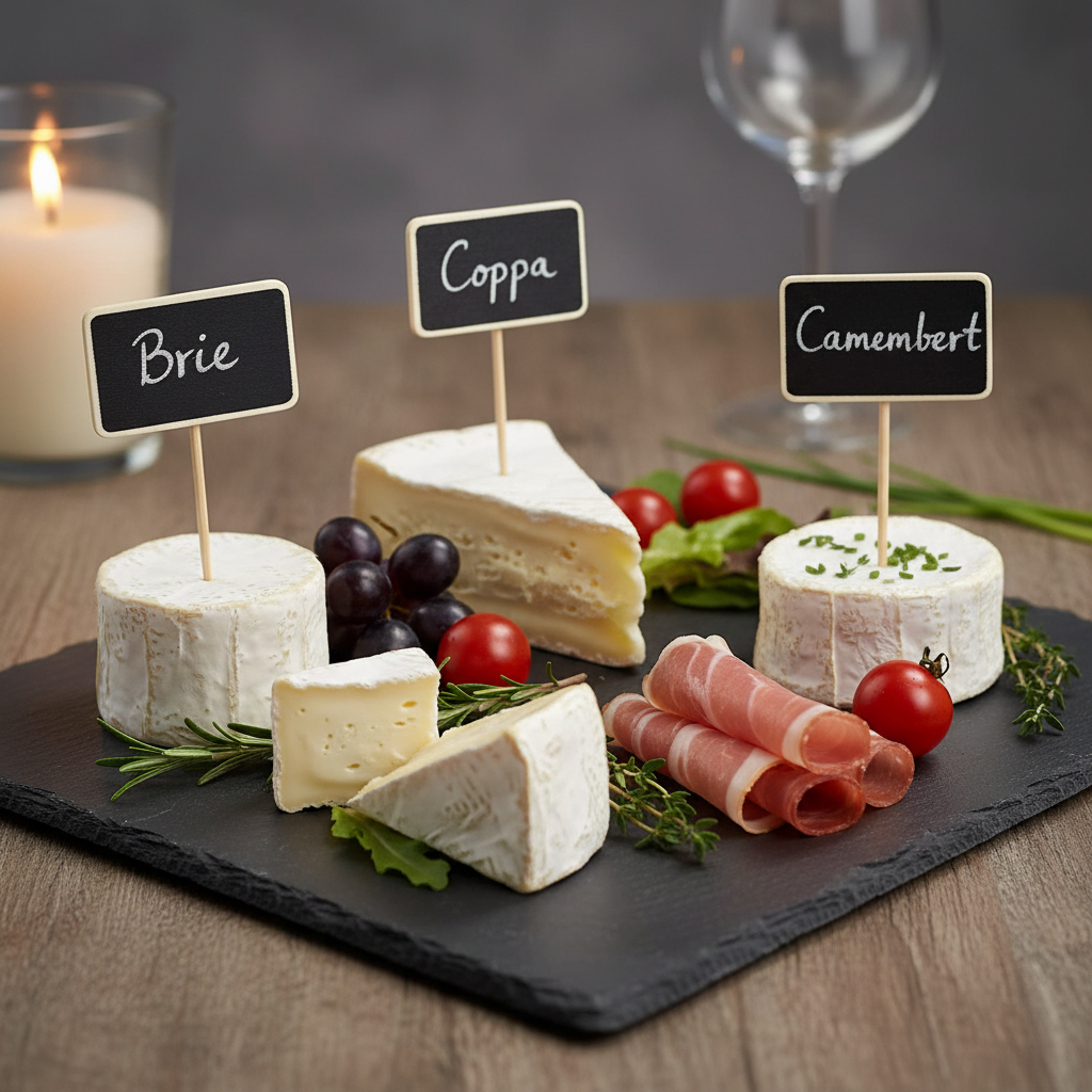 Mini ardoises bambou plateau fromages ardoise élégant