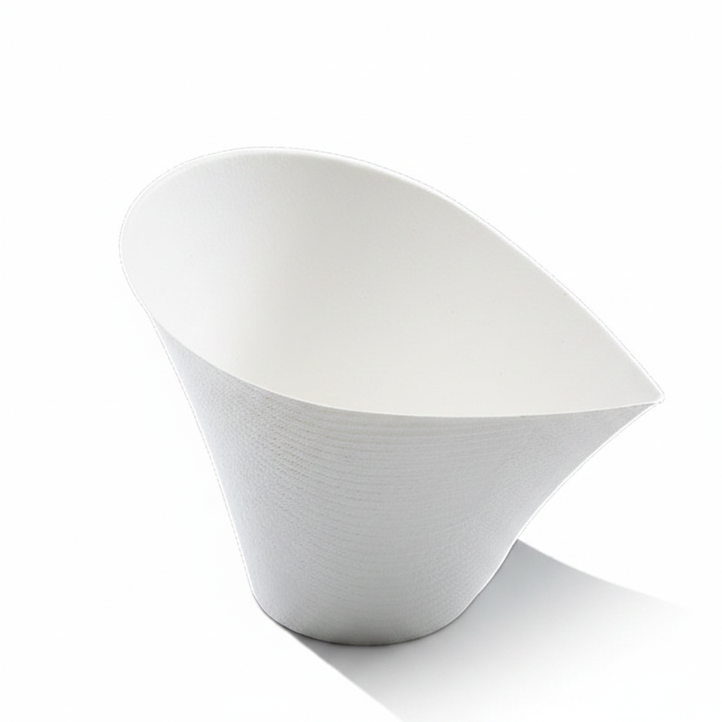 Coupe dessert cônique canne sucre studio fond blanc packshot