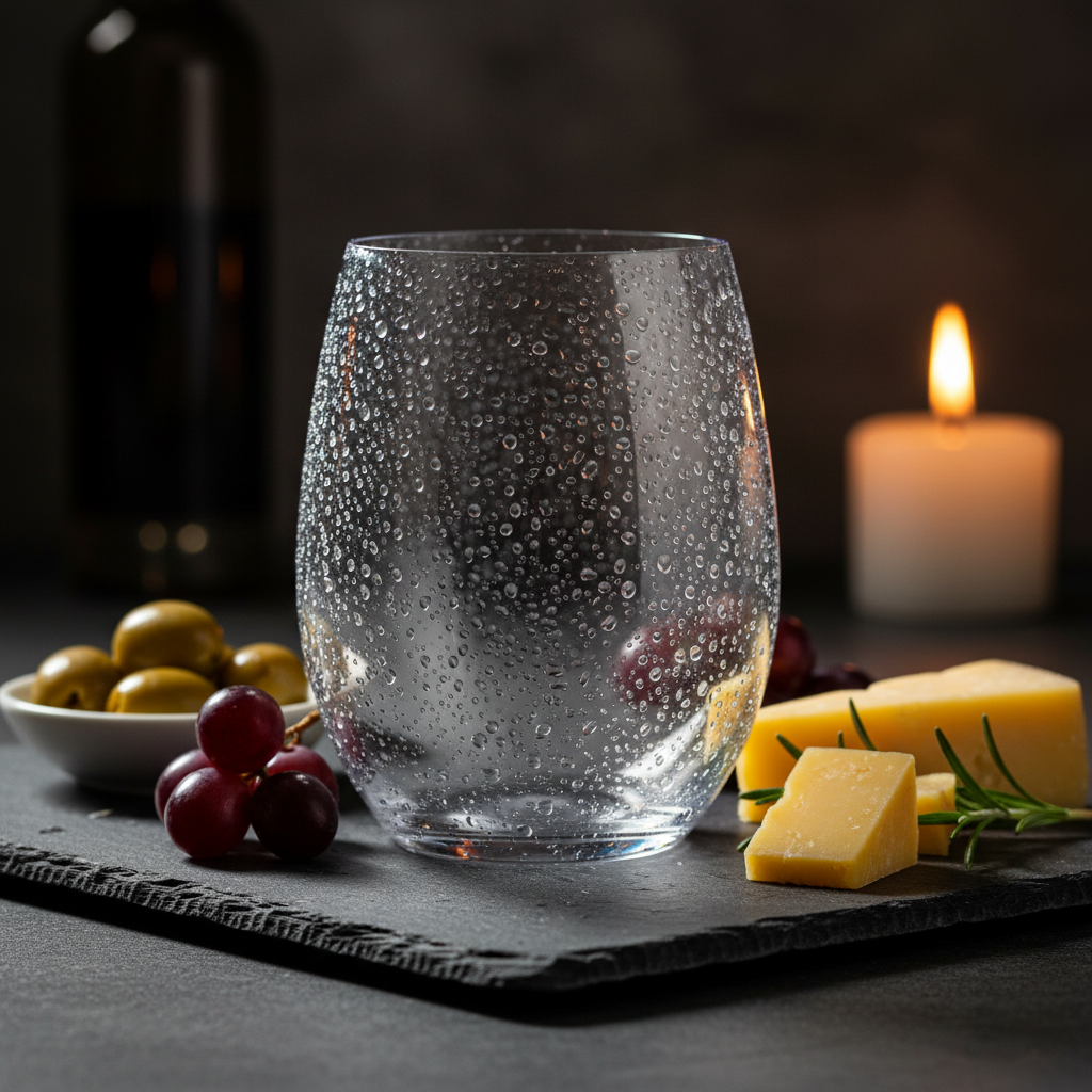 Verre Tritan 39cl sur ardoise avec apéritif élégant
