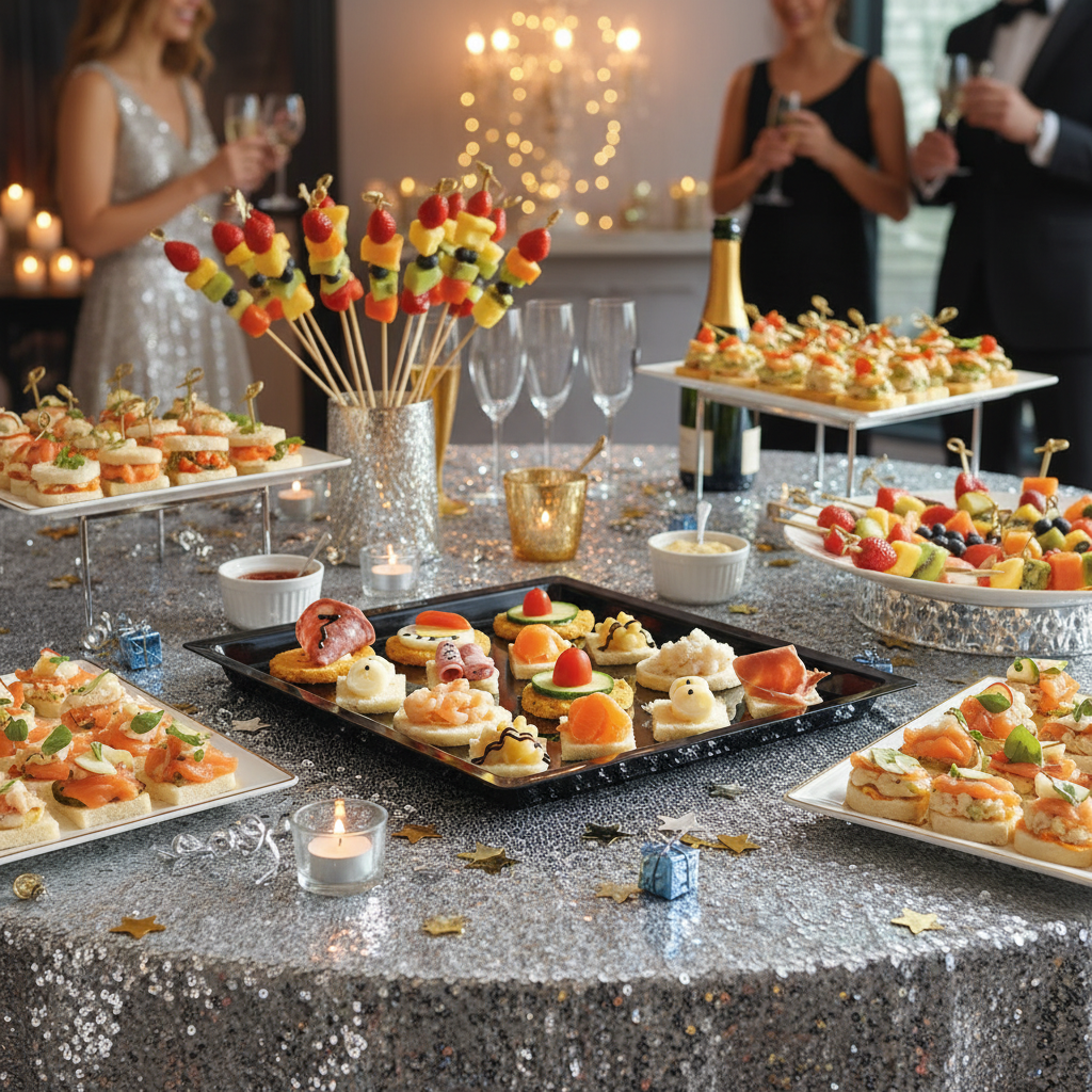 Grand plateau noir 35x28cm buffet festif