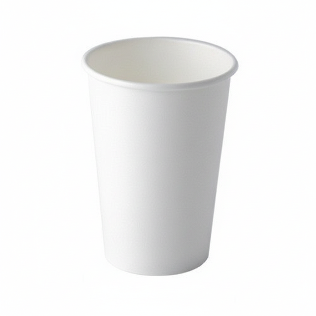 Grand gobelet carton blanc 45cl photo studio fond blanc