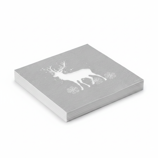 Serviettes cerf de Noël - photo studio fond blanc