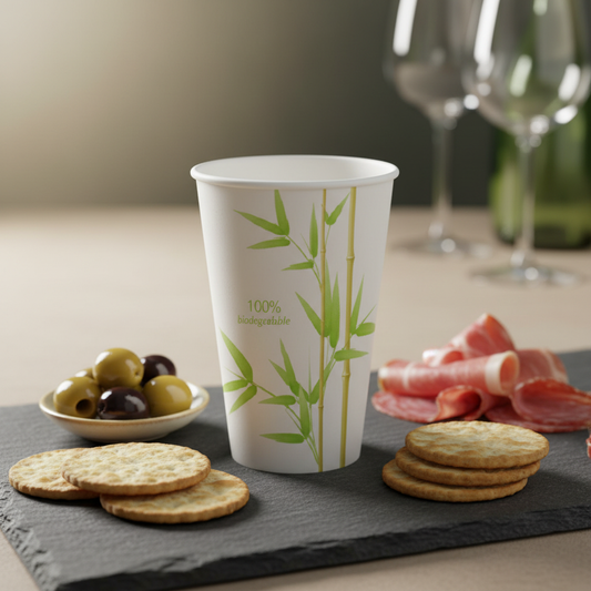 Gobelet bambou 20cl sur ardoise apéritif élégant