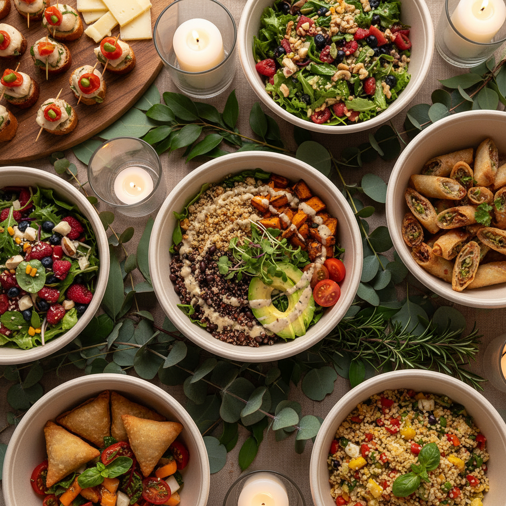 Bol buddha bowl fibre de canne à sucre 1L - buffet festif événementiel