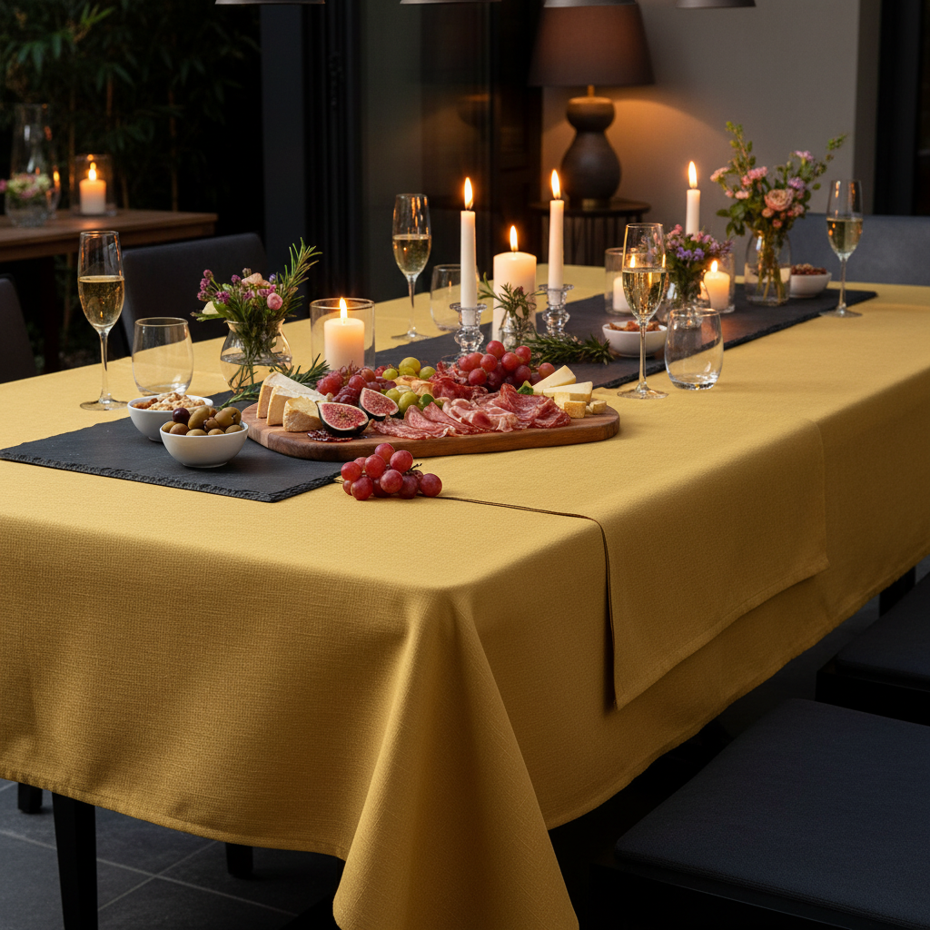 Nappe or table apéritif ardoise élégant