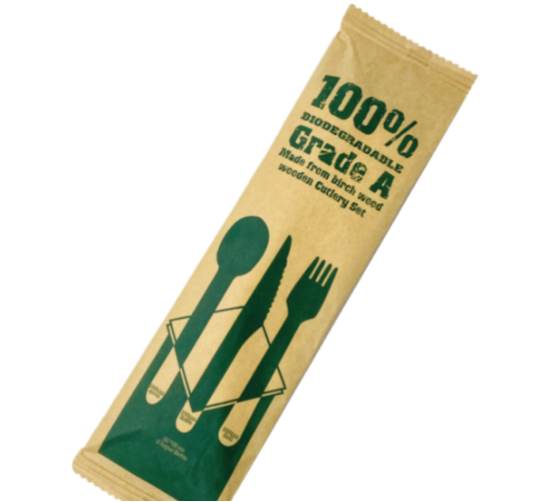 Packs Couverts en Bois 100% Biodégradables - Vaisselle Jetable Écologique