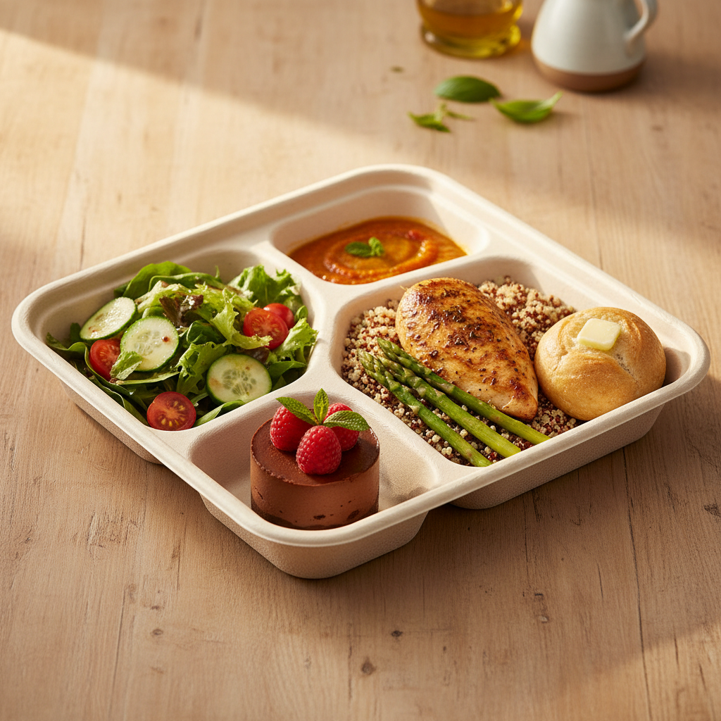 Plateau 5 compartiments repas complet traiteur