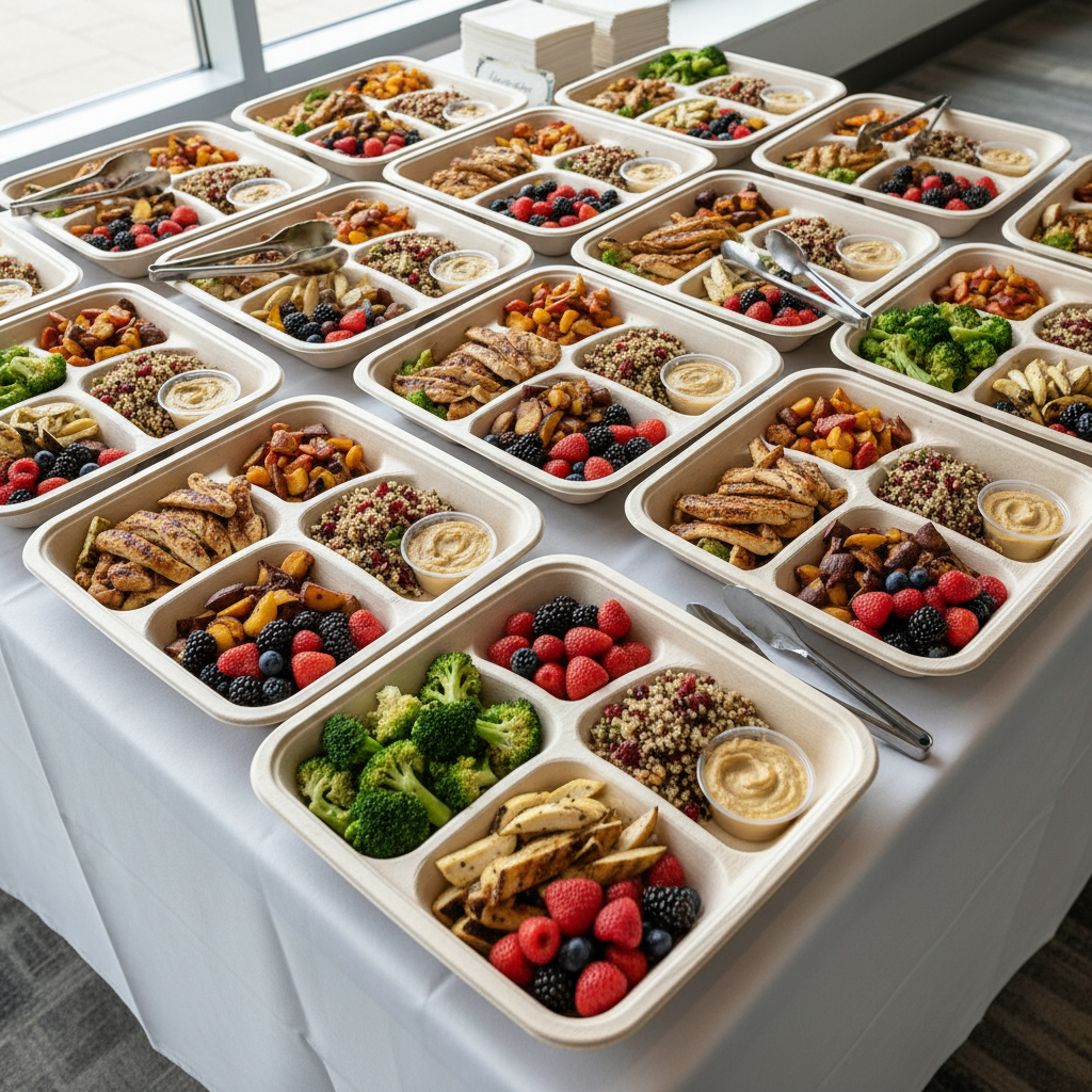 Plateaux 5 compartiments buffet séminaire