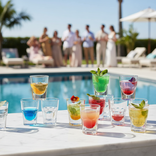 Pool party verres SAN marbre