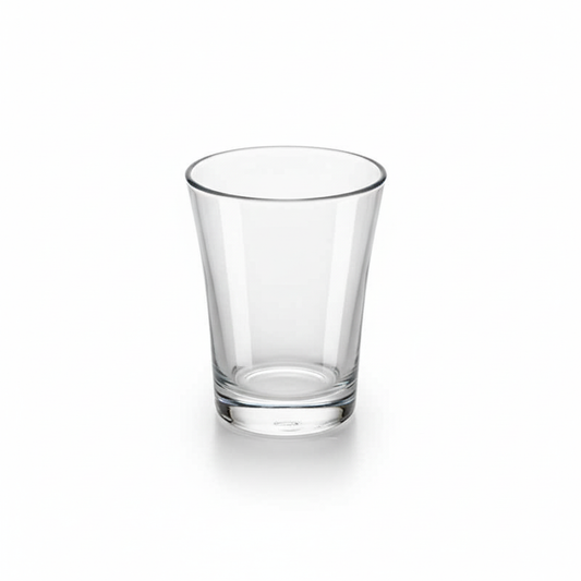 Verre évasé 25 cl plastique rigide réutilisable style art déco, lot de 10 gobelets transparents