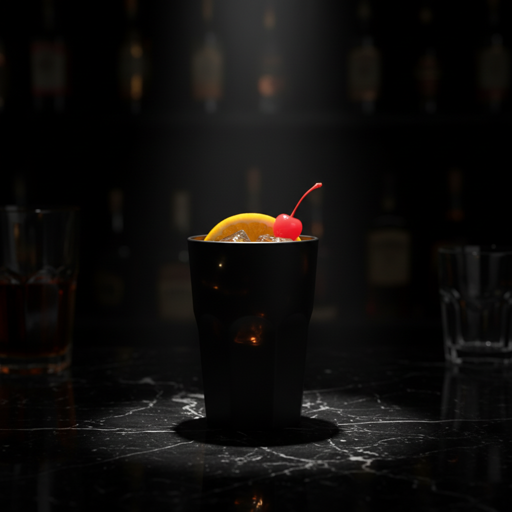 Verre Granity noir close-up dramatique