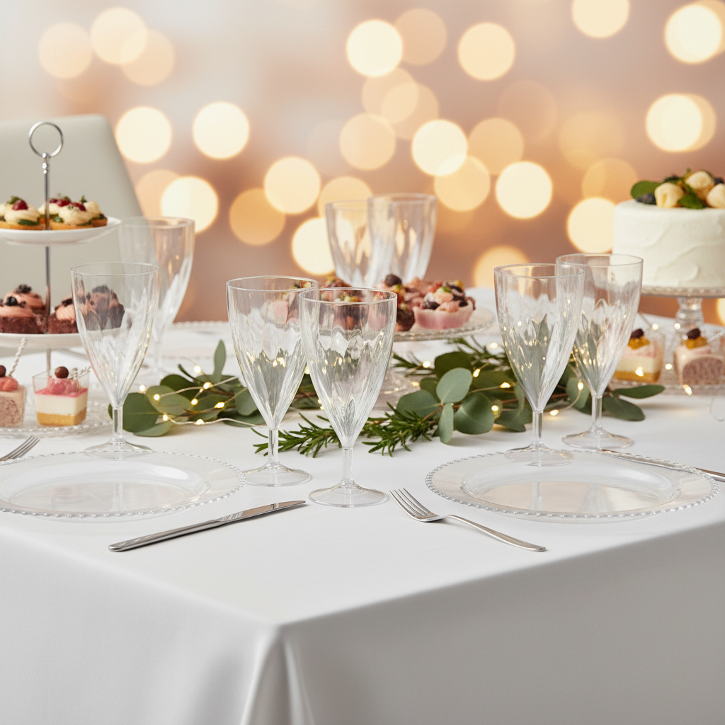 Verre torsadé cristal buffet fête