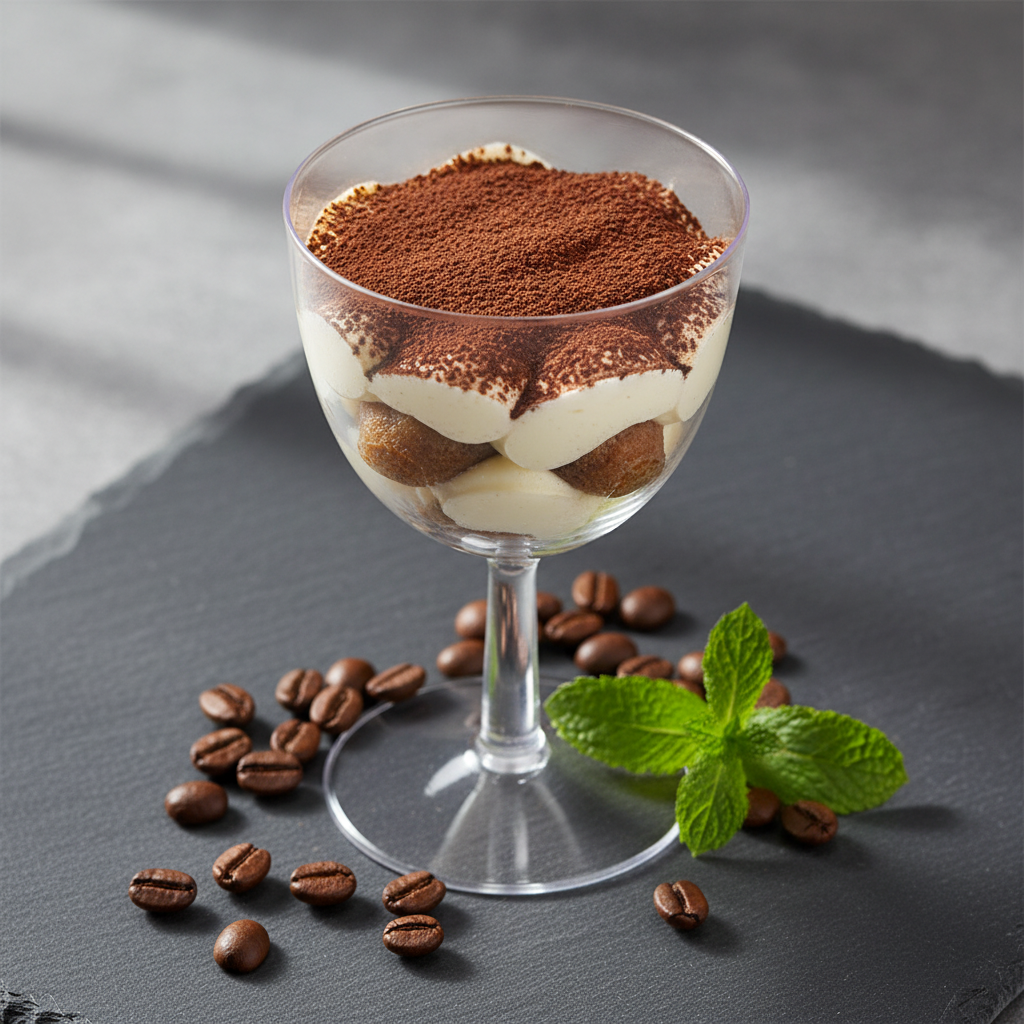 Verrine tiramisu sur ardoise